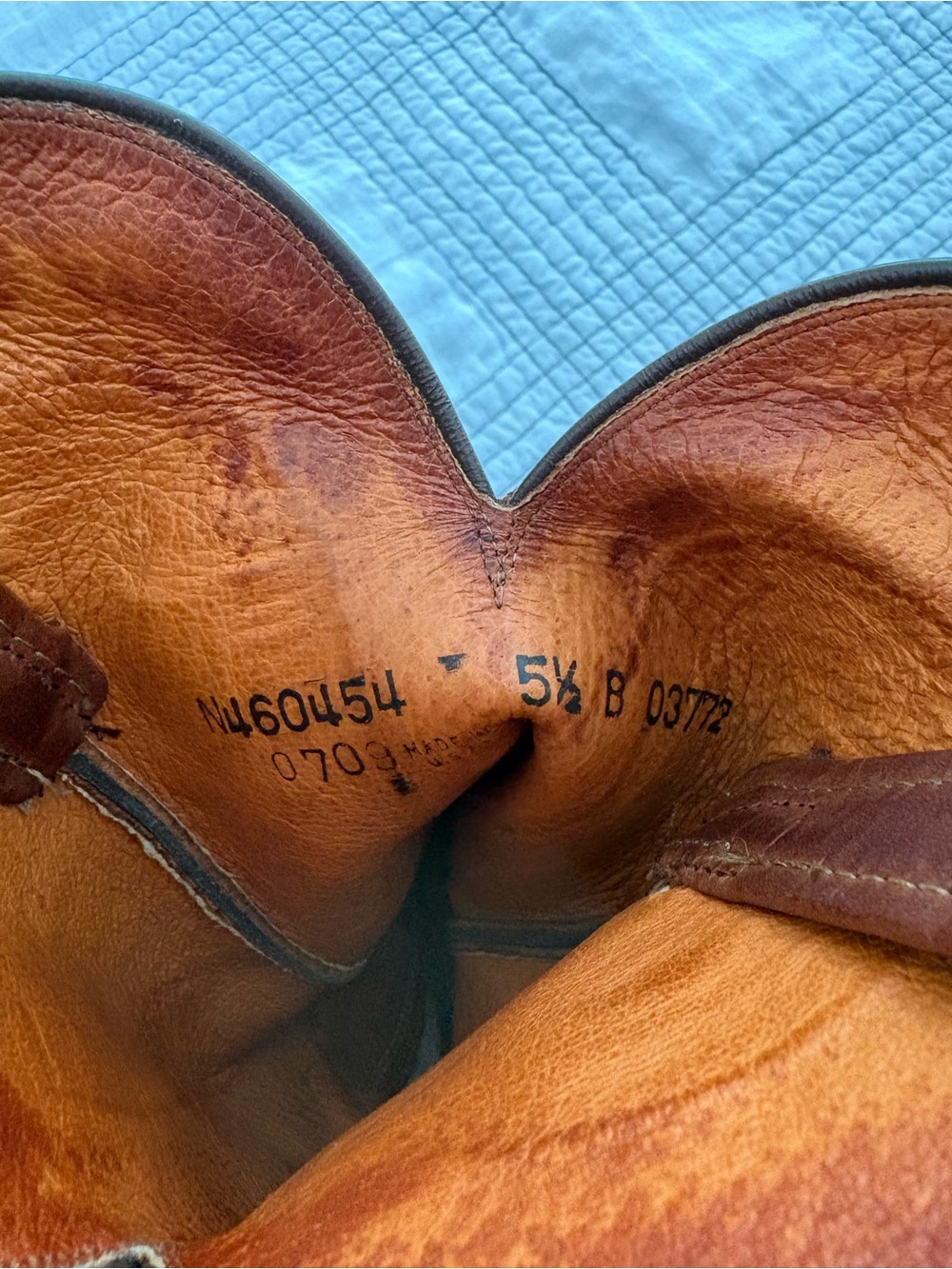 Lucchese Chestnut Brown Leather Cowboy Boots - Picture 5 of 10